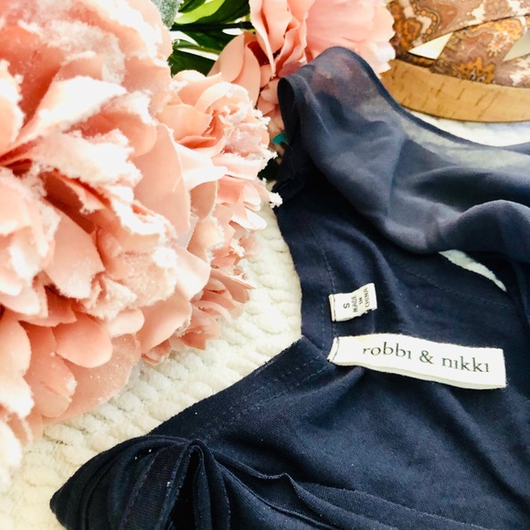 Robbi & Nikki Layered Sheer Top with Embroidery - Picture 7 of 7